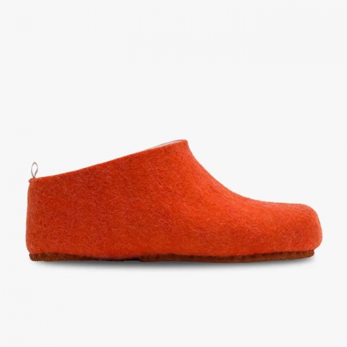 BAREFOOT SHOES MIM FELT SLIPPER-ORANGE